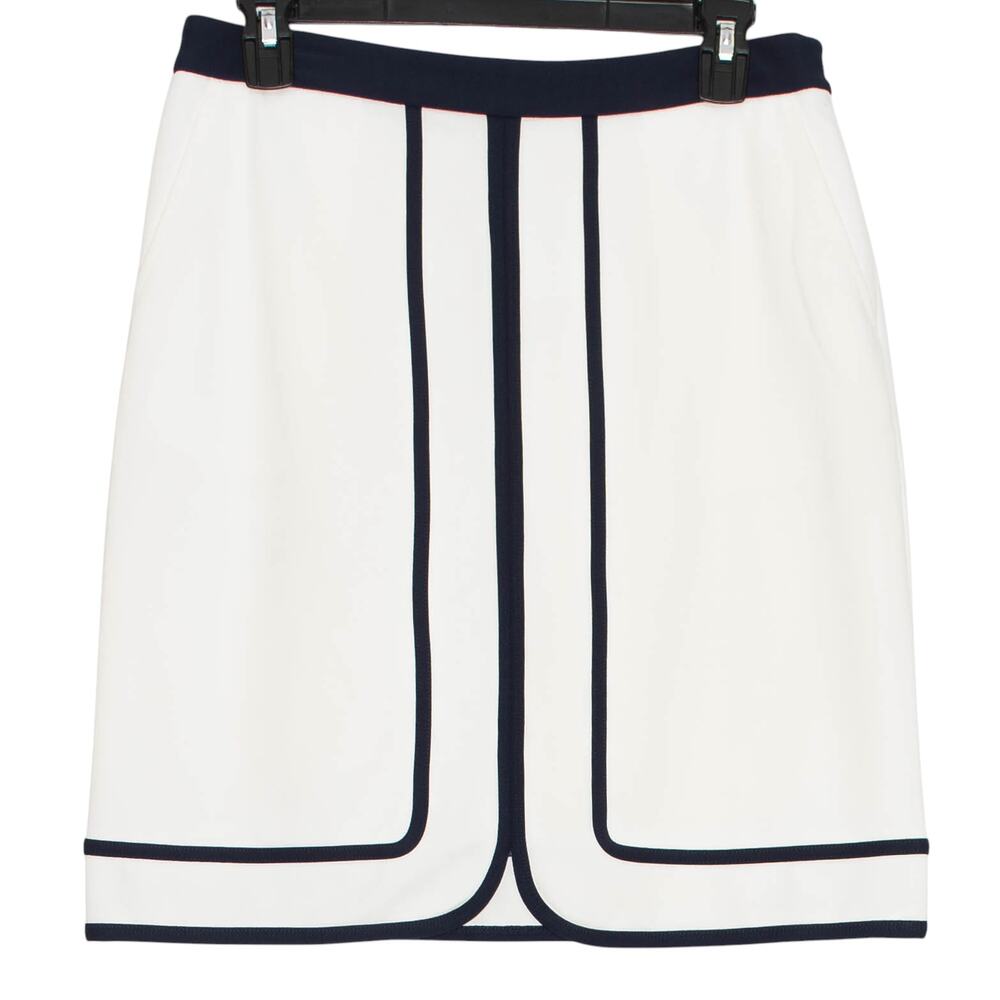 NWT J McLaughlin Ivory Skirt 4 Nautical Coastal Quiet Luxury Preppy Old Money